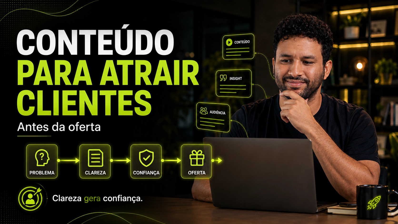 Conteúdo para atrair clientes e preparar decisões antes da oferta
