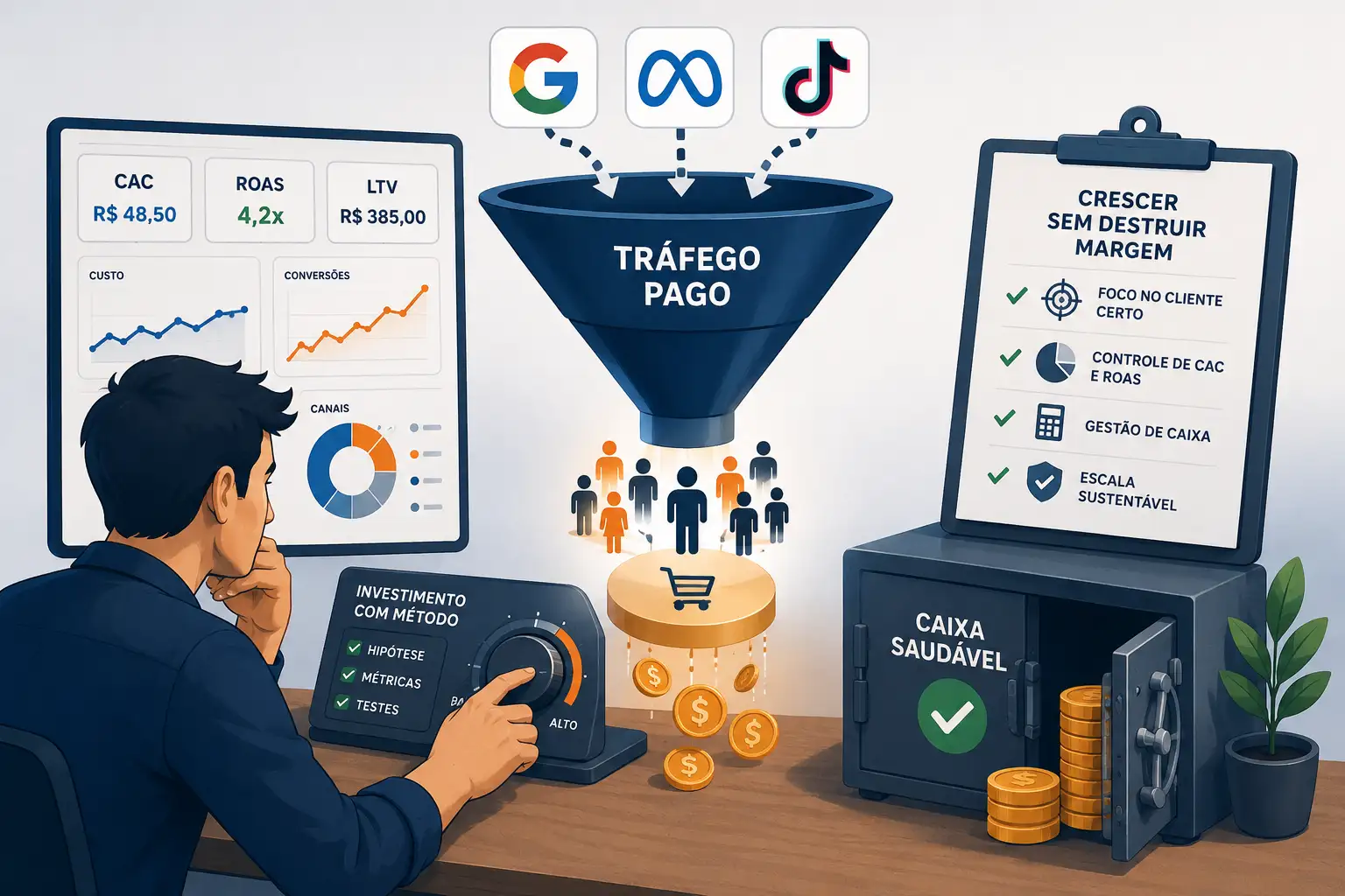 Como investir em tráfego pago com método para crescer